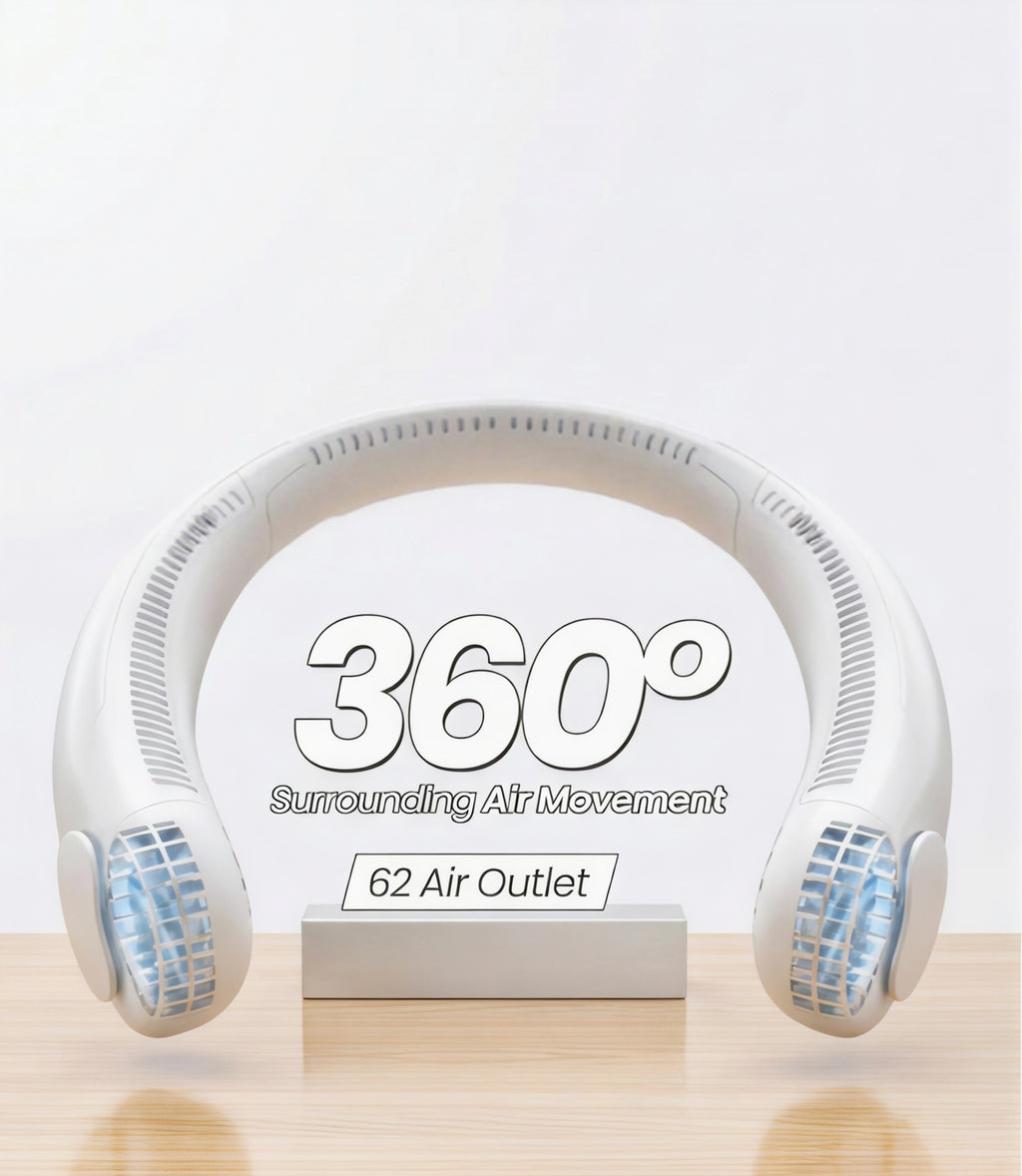 ❄️ ArcticBreeze Portable Neck Air Fan – Hands-Free Cooling Anywhere, Anytime! 🔋🌬️