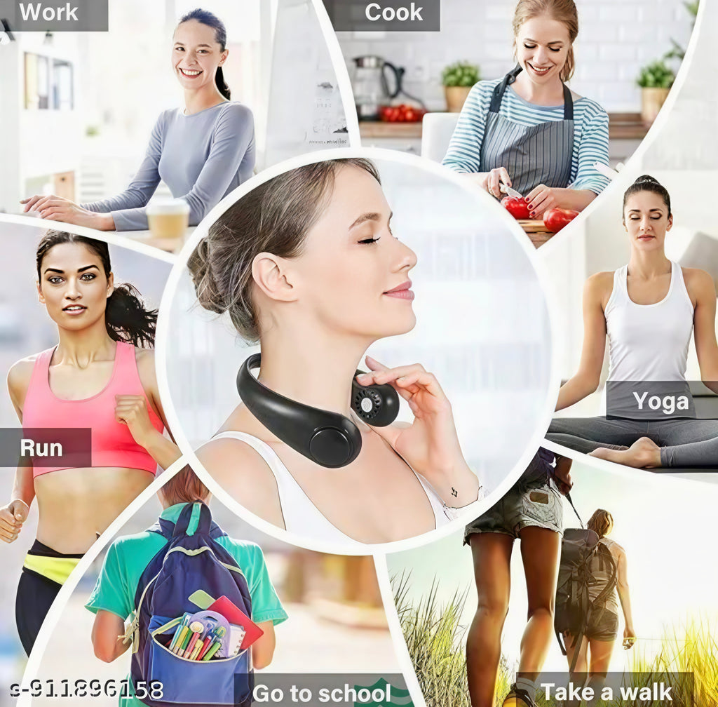 ❄️ ArcticBreeze Portable Neck Air Fan – Hands-Free Cooling Anywhere, Anytime! 🔋🌬️