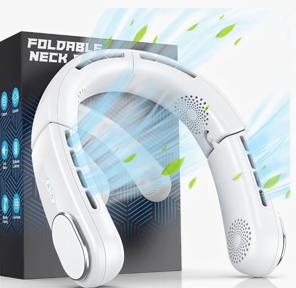 ❄️ ArcticBreeze Portable Neck Air Fan – Hands-Free Cooling Anywhere, Anytime! 🔋🌬️