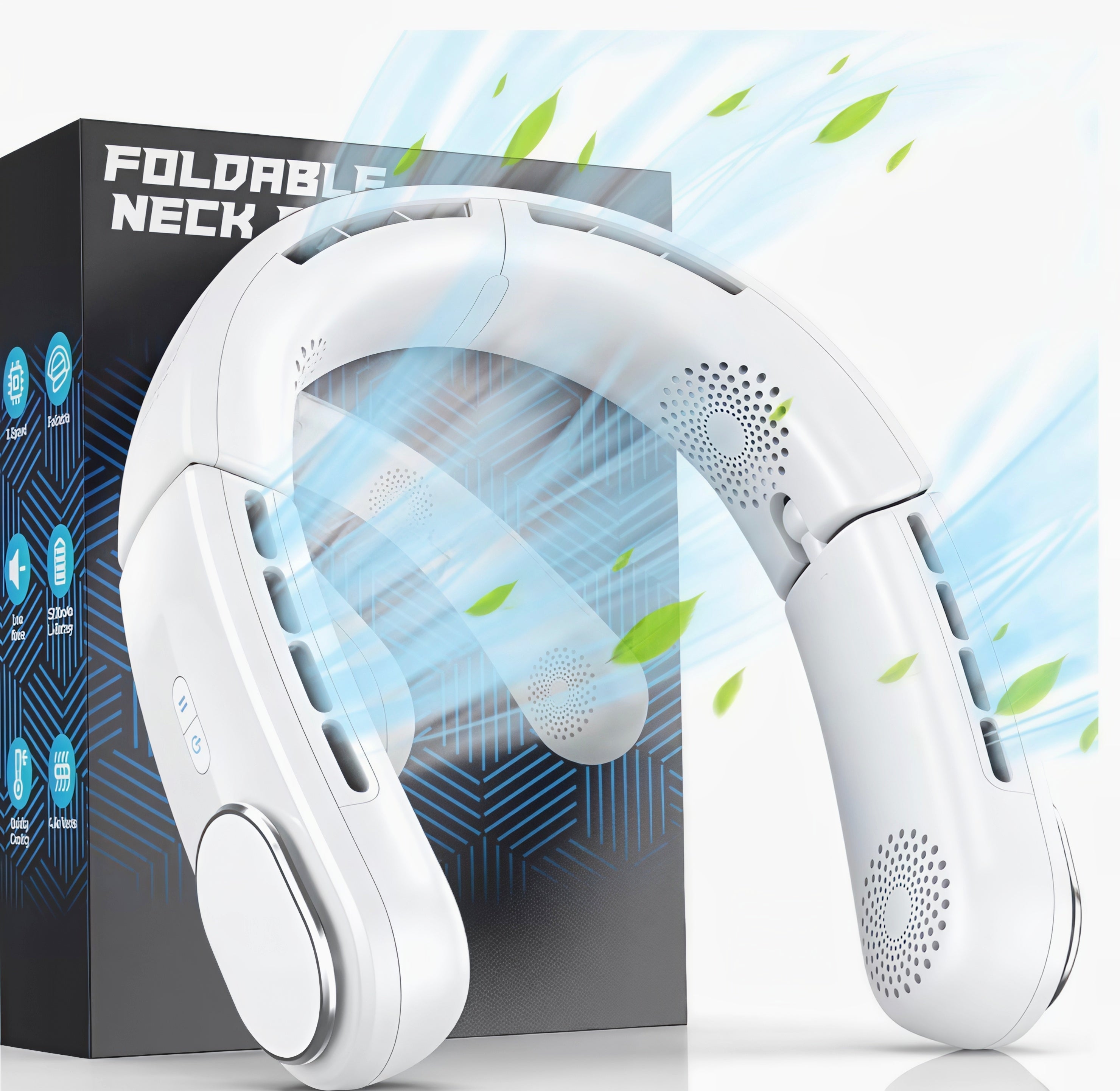 ❄️ ArcticBreeze Portable Neck Air Fan – Hands-Free Cooling Anywhere, Anytime! 🔋🌬️